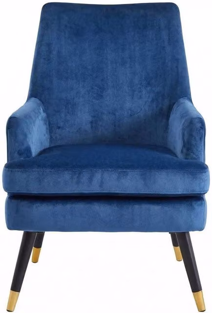KORVIXA Blue Loretta Velvet Padded Armchair