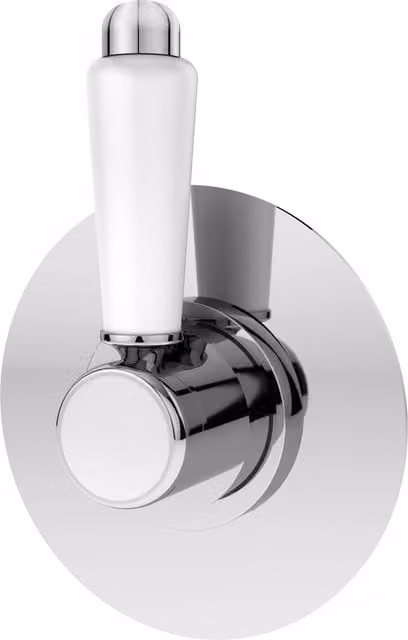 Balterley Traditional Concealed Thermostatic Shower Stop Tap with Ceramic Disc in Chrome Silver