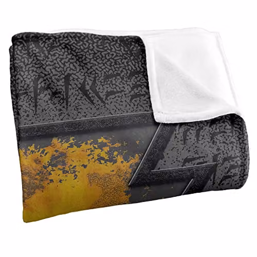 LOGOVISION Black Adam Beveled Bolt Super Soft Fleece Throw Blanket, Black and Multicolour, W/D/H: 91 x 147 cm – 2