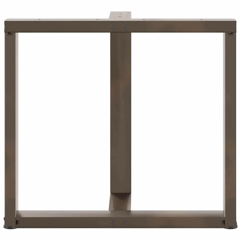 Berkfield Home T-Shaped Dining Table Legs, 2 Pieces, Natural Steel, W/D/H: 70 x 35 x 72.5 cm – 4