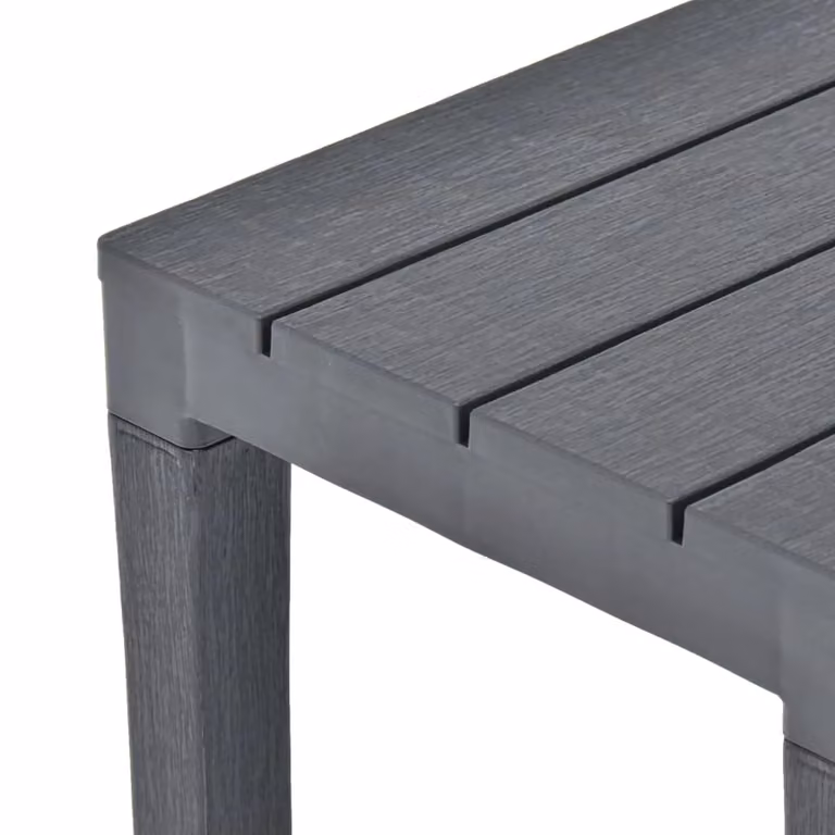 Berkfield Home Set of 2 Anthracite and Black Plastic Garden Benches