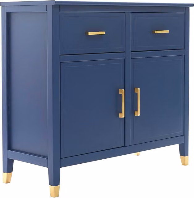 Cabinet Bits Palazzi Modern 2 Door 2 Drawer Sideboard in Matt Blue