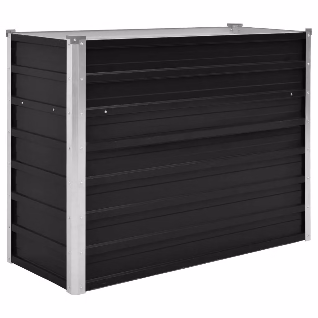 Berkfield Home Garden Anthracite Galvanised Steel Raised Bed, W/D/H: 100 x 40 x 77 cm – 2
