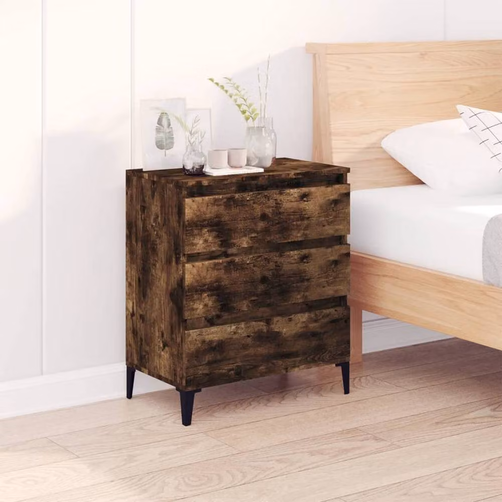 Berkfield Home Smoked Oak Sideboard in Brown, W/D/H: 60 x 35 x 70 cm – 2
