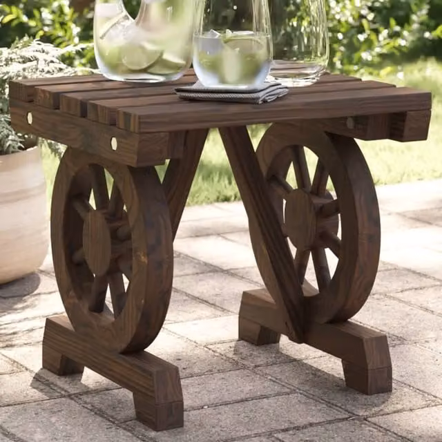 Berkfield Home Garden Footstool in Brown, Solid Wood, W/D/H: 40 x 36.5 x 38.5 cm – 1