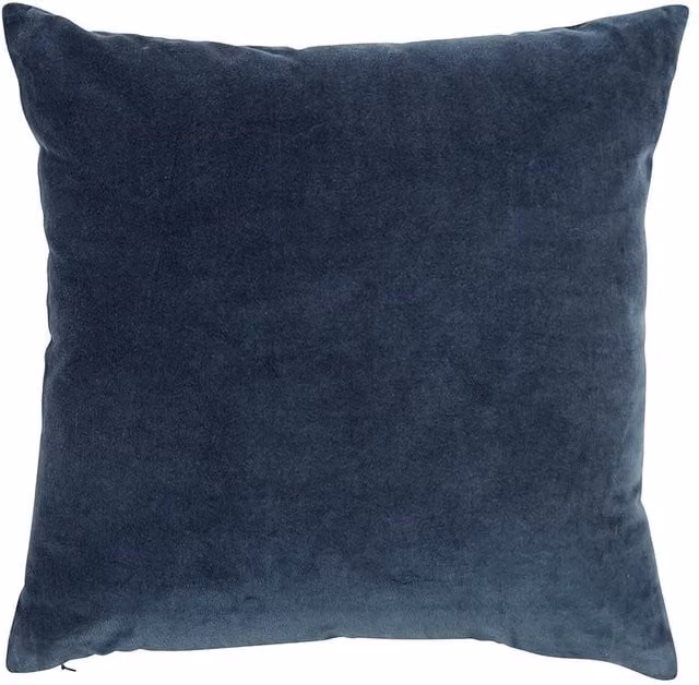Christy Luxury Blue Velvet Square Cushion, W/D/H: 45 x 45 x 45 cm
