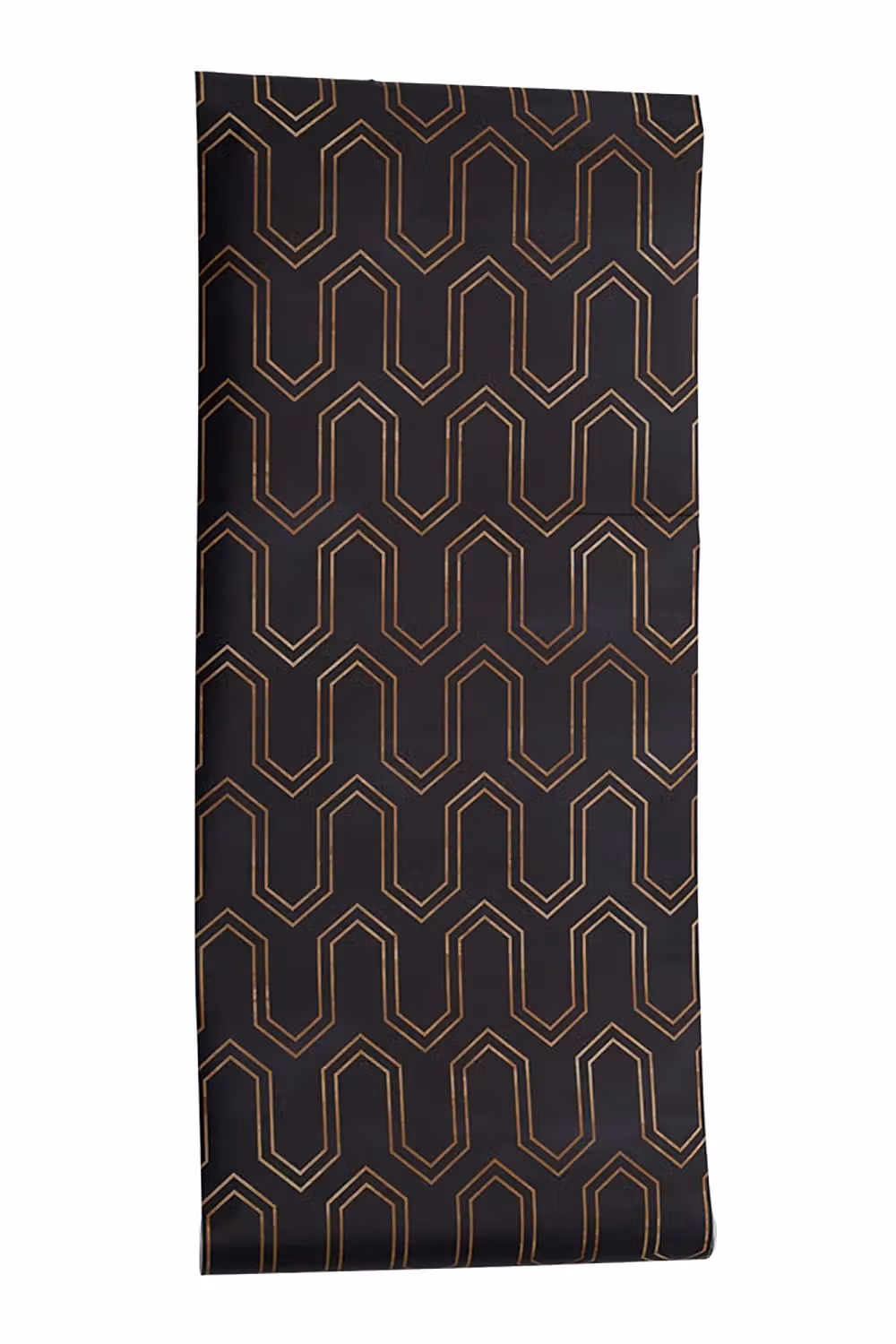 Living and Home Self-Adhesive Retro Geometric Abstract Wallpaper in Black, Gold and Blue, W: 40 cm, L: 120 cm – 3