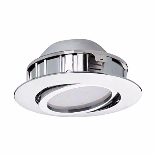 Loops Chrome Round Recessed LED Downlight for Wall or Ceiling Installation