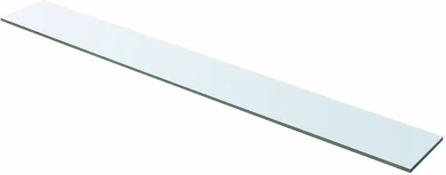 Berkfield Home Wall Mounted Glass Shelves, 2 Piece Set, Clear, W: 100 cm, D: 12 cm