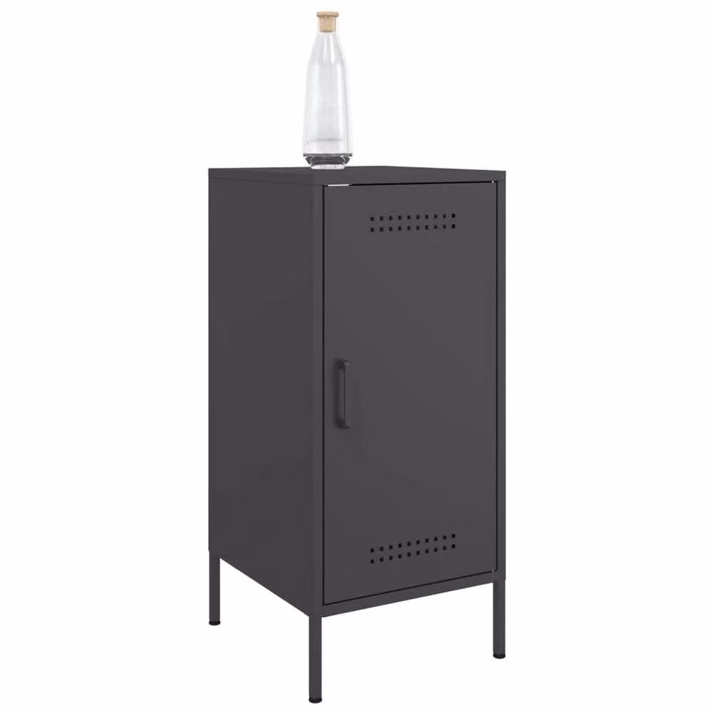 Berkfield Home Set of 2 Industrial Black Steel Sideboards, W/D/H: 36 x 39 x 79 cm – 3