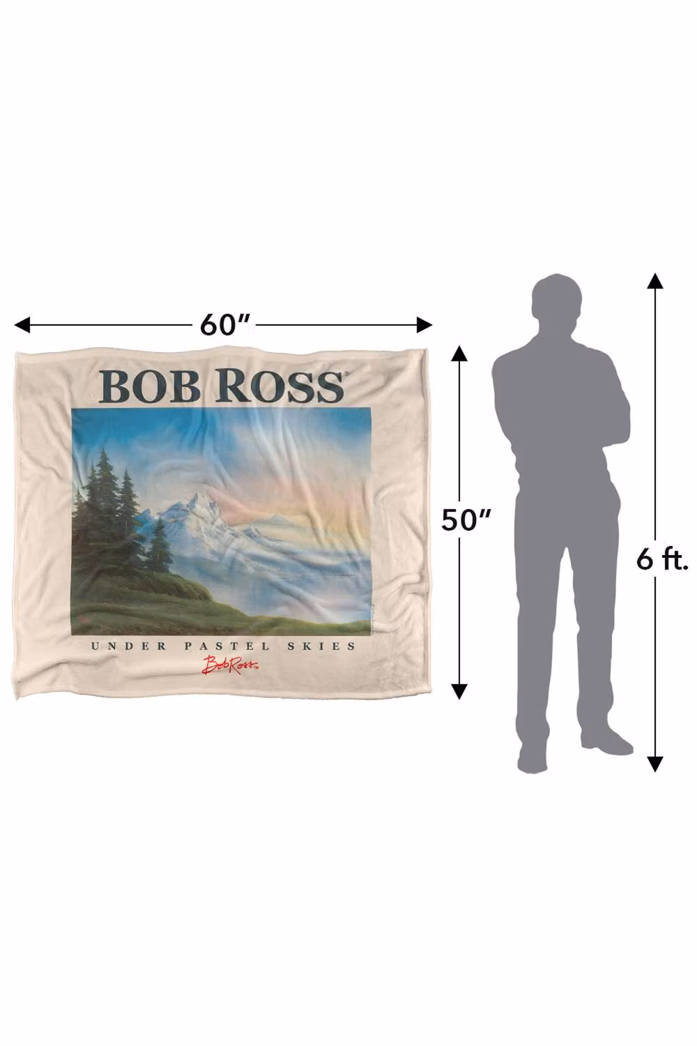 Bob Ross Pastel Skies Silky Touch Super Soft Fluffy Throw Blanket, Multicolour, Extra Large – 2