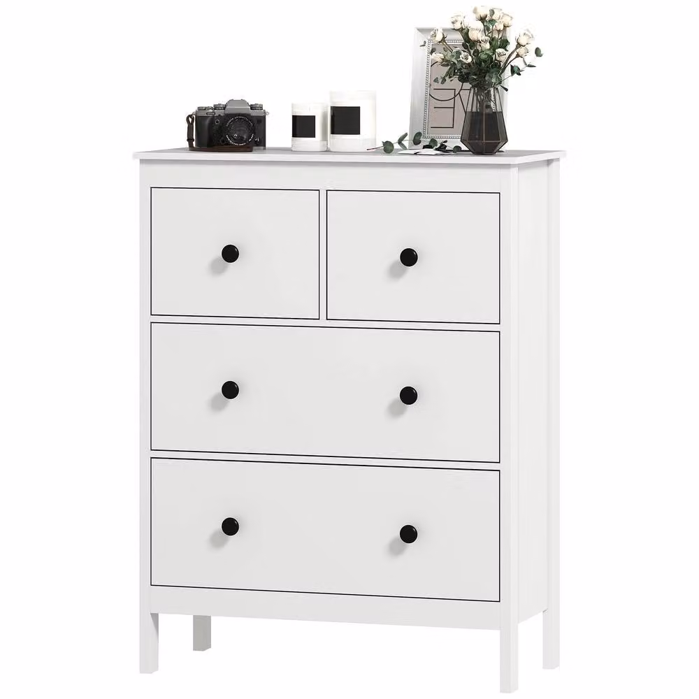 STILVORA White Wall Mounted Chest of Drawers with 4 Drawers – 2