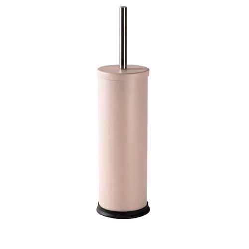 Harbour Housewares Matte Pink Stainless Steel Toilet Brush and Holder Set – 1