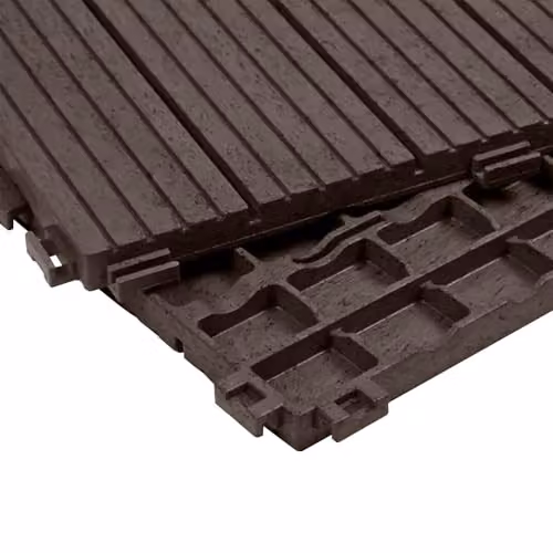 Oseasons Cosmopolitan ECO Interlocking Decking Tiles, Pack of 10, Coffee Brown, W/D: 30 x 30 cm – 4