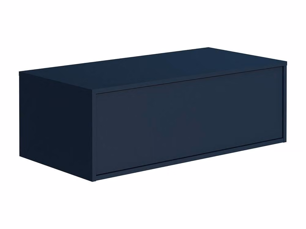 Vente-unique Midnight Blue Wall-Mounted Modern Bathroom Vanity Unit with Internal Drawers and Hinged Doors W/D/H: 57 x 47 x 32 cm – 3