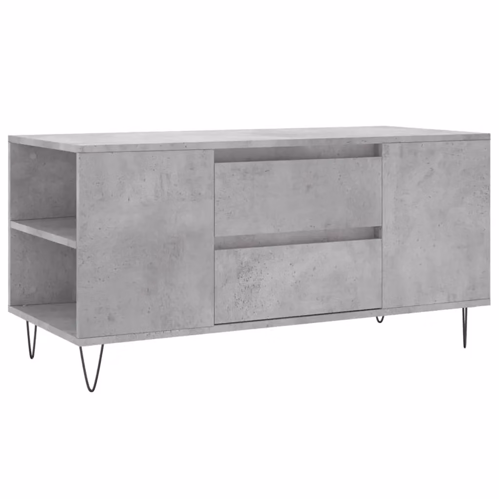 Berkfield Home Modern Rectangular Coffee Table in Concrete Grey, W/D/H: 102 x 44.5 x 50 cm – 2
