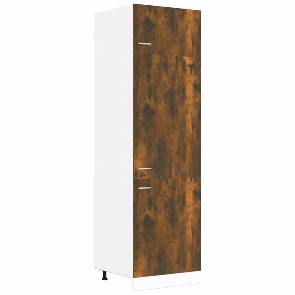 Berkfield Home Smoked Oak Refrigerator Cabinet in Brown, W/D/H: 60 x 57 x 207 cm – 1