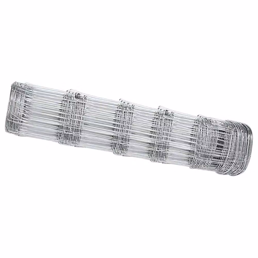 Berkfield Home Modern Field Fence in Silver Galvanised Steel, W: 0.8 m, L: 10 m – 2