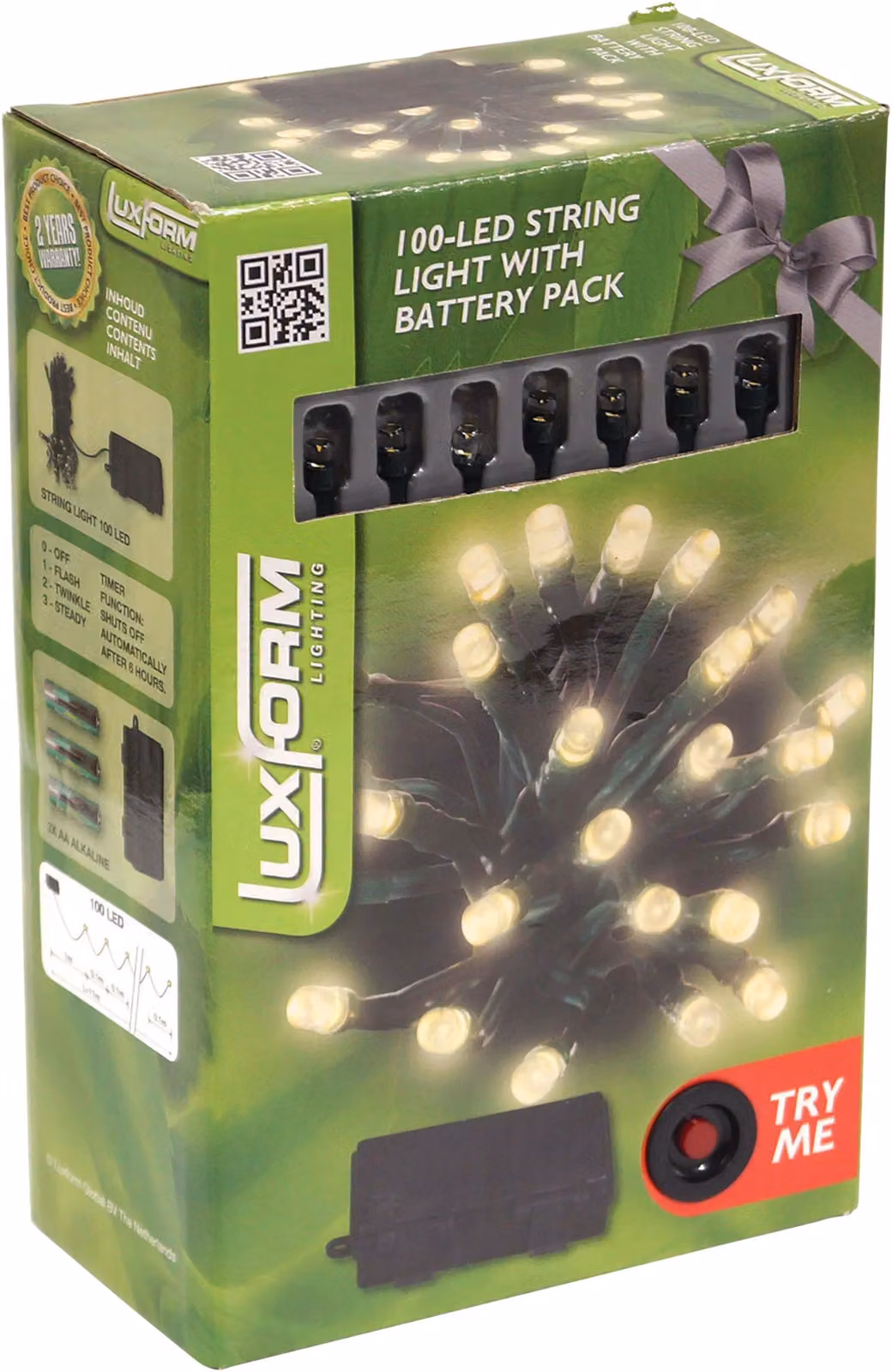 Luxform 100 LED Battery Operated String Lights, 10m, Green – 2