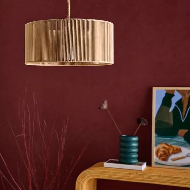 sweeek Brown Hemp Pendant Light, Diameter: 40 cm – 1