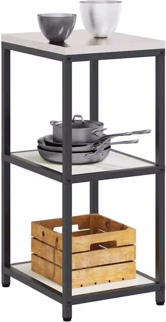Berkfield Home Modern White Steel Kitchen Storage Shelf