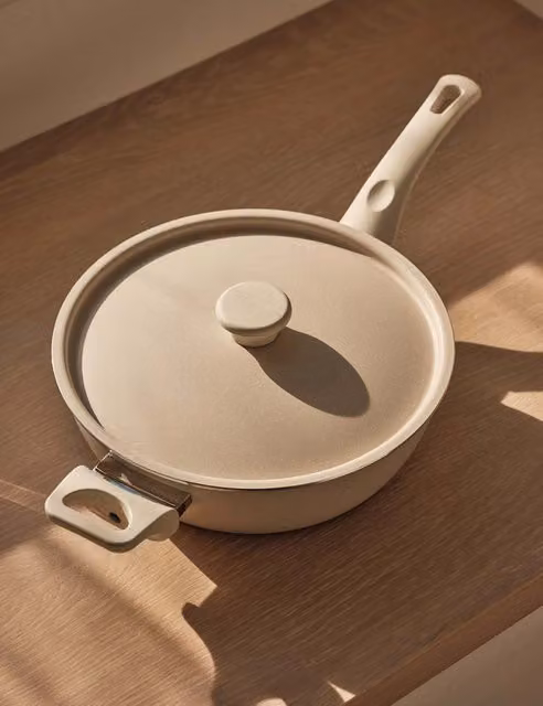 M&S Non-Stick All In One Saucepan, Beige, Diameter: 28 cm
