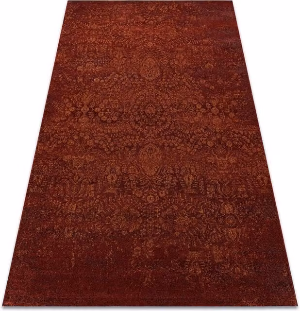 RugsX Jade Wool Oriental Rug in Terracotta Red, W: 200 cm, L: 300 cm