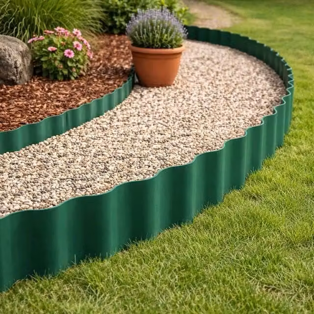 Marco Paul Green PVC Garden Border Edging Roll, 9m – 1