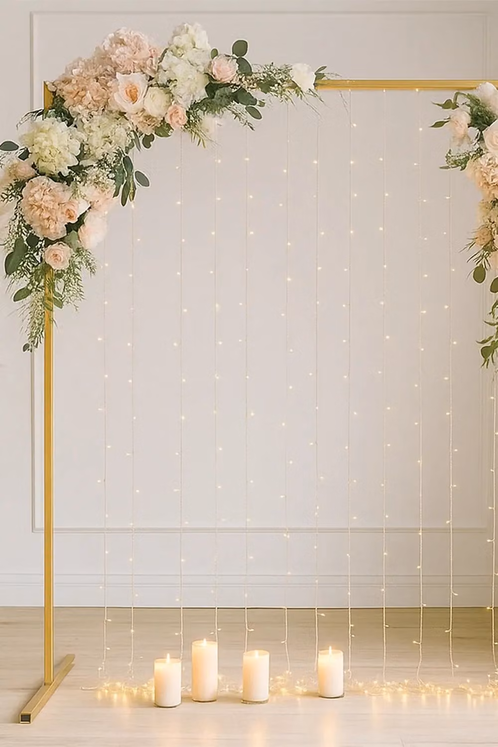 Neel Blue Gold Metal Square Arch Party Backdrop Stand, W/H: 200 x 200 cm – 3