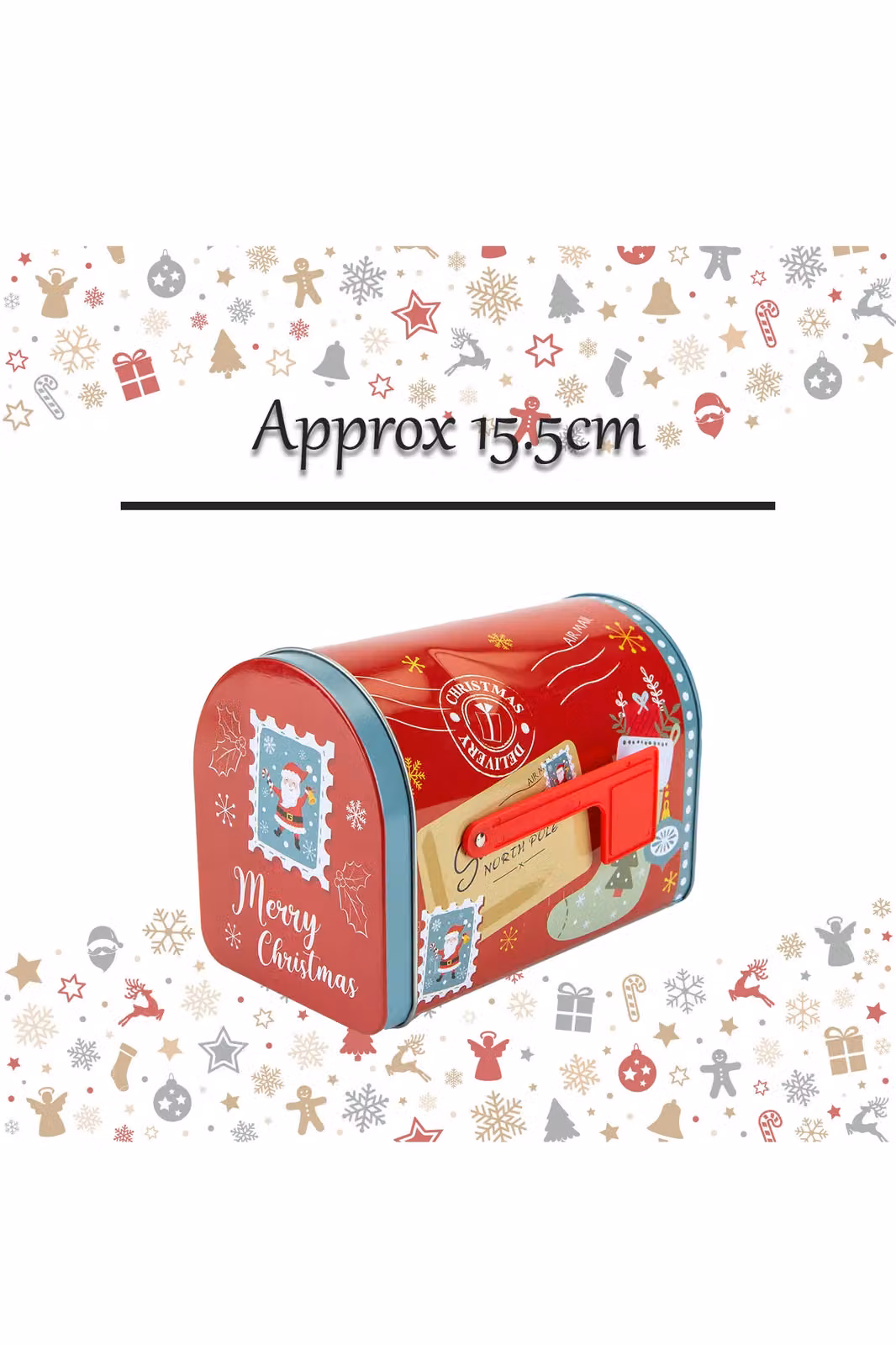 VFM e-Store Santa Christmas Tabletop Decoration, Red and Multicolour, Height: 15.5 cm – 2