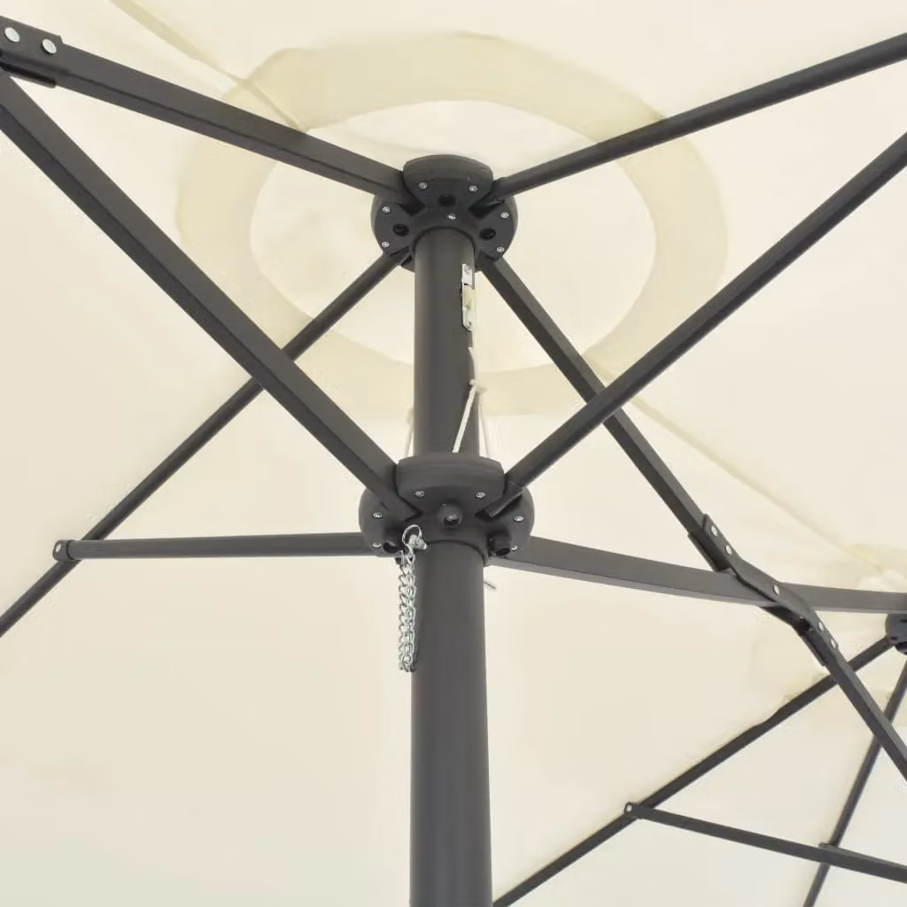 Berkfield Home Cantilever Outdoor Parasol with Aluminium Pole, Beige, W: 460 cm, D: 270 cm – 2