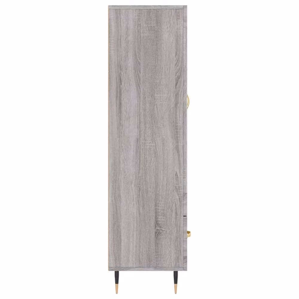 Berkfield Home Grey Sonoma Highboard in Engineered Wood W/D/H: 69.5 x 31 x 115 cm – 3