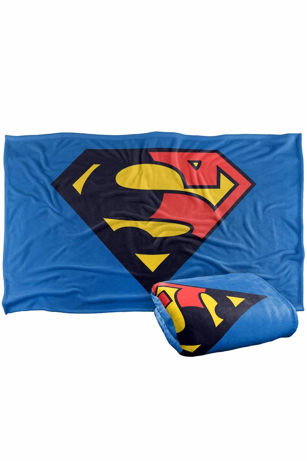 Warner Bros. Superman Shield 1993 Super Soft Fleece Throw Blanket, Black and Red, W: 152 cm, D: 127 cm – 6