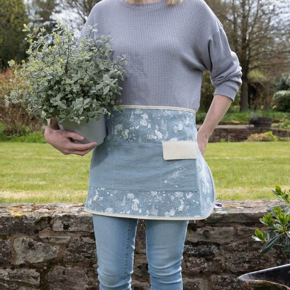 Potty Feet Beatrix Potter Peter Rabbit Adult Gardening Half Apron in Baby Blue – 2