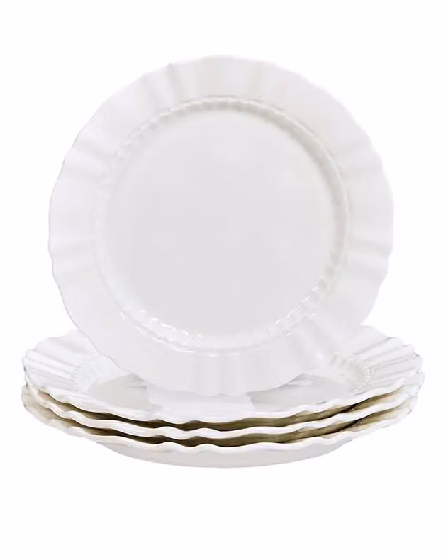 Dibor Palais Royal White Christmas Dinner Plates, Set of 4, Diameter: 26.3 cm – 2
