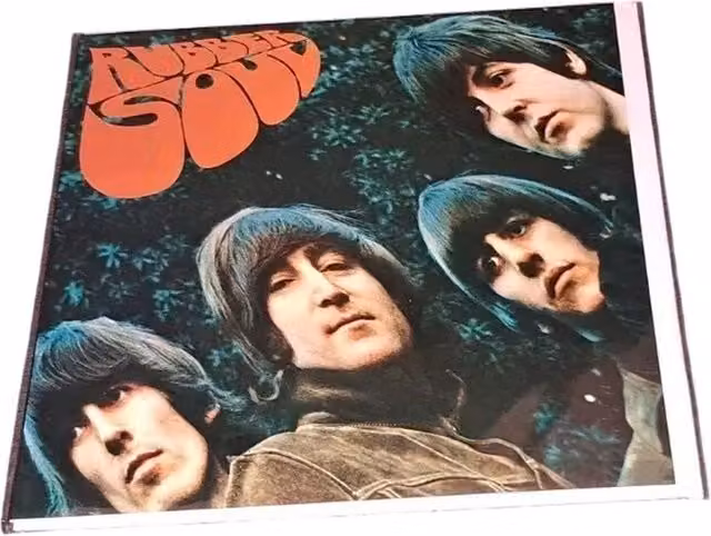 The Beatles Rubber Soul Album Greetings Card - Multicoloured