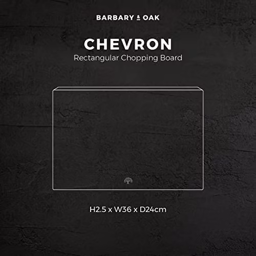 Barbary & Oak BO847022 Chevron Rectangle Acacia Wood Chopping Board, Brown – 6