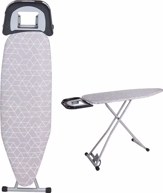 Xample Lightweight Foldable and Height Adjustable Ironing Board in Grey, W: 120 cm, D: 40 cm, H: 84 cm – 1