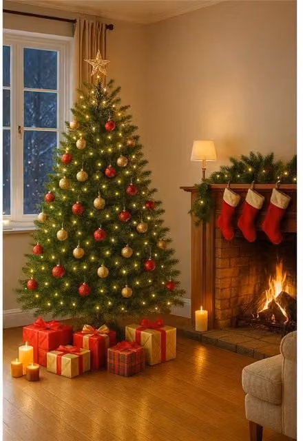 Clifton Premier Fresh Cut Norway Spruce Christmas Tree, Green, Height: 200 cm