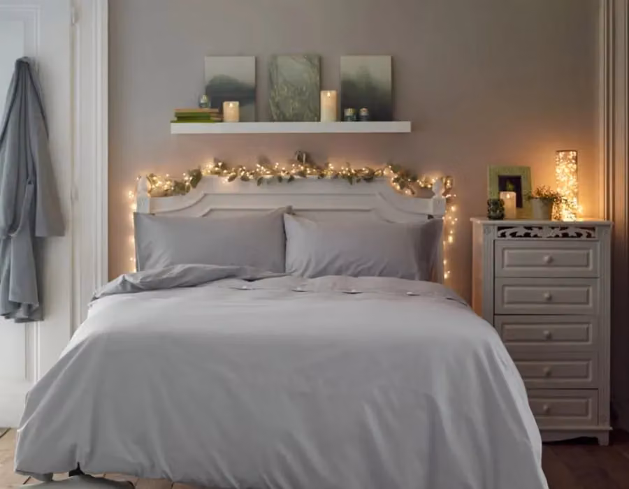 Deyongs Southwick Melange Look Fitted Sheet, Grey, 140 x 200 cm