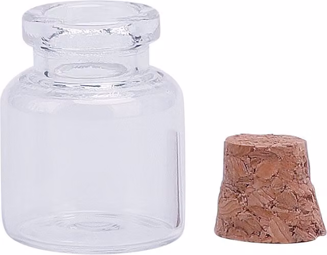 Artstudio Pack of Eight Small Transparent Glass Bottles