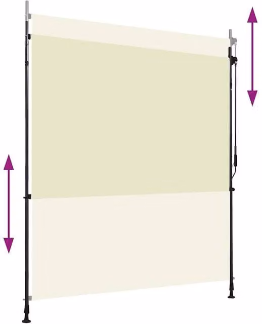 Berkfield Home Outdoor Roller Blind in Beige, W/H: 200 x 270 cm