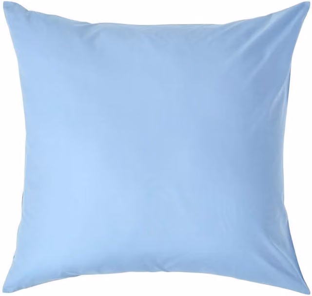 Homescapes 200 Thread Count Egyptian Cotton Percale Housewife Pillowcase, Blue, W: 60 cm, H: 80 cm