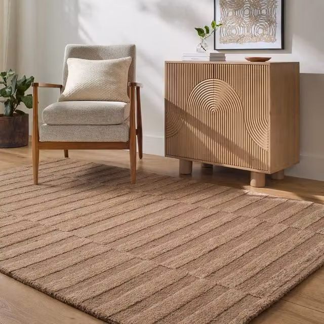 Livabliss Idaho Hand-Tufted Modern Wool Rug in Green, Beige and Cream, W: 150 cm, L: 230 cm – 1