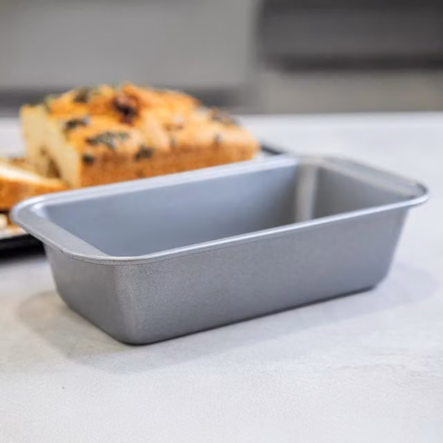 KitchenCraft Non-Stick Rectangular Carbon Steel Loaf Tin, Grey, W: 21.5 cm, D: 11 cm, H: 11 cm – 1