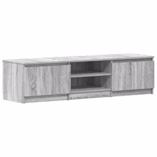vidaXL Modern Grey TV Cabinet in Engineered Wood W/D/H: 140 x 40 x 35.5 cm – 1
