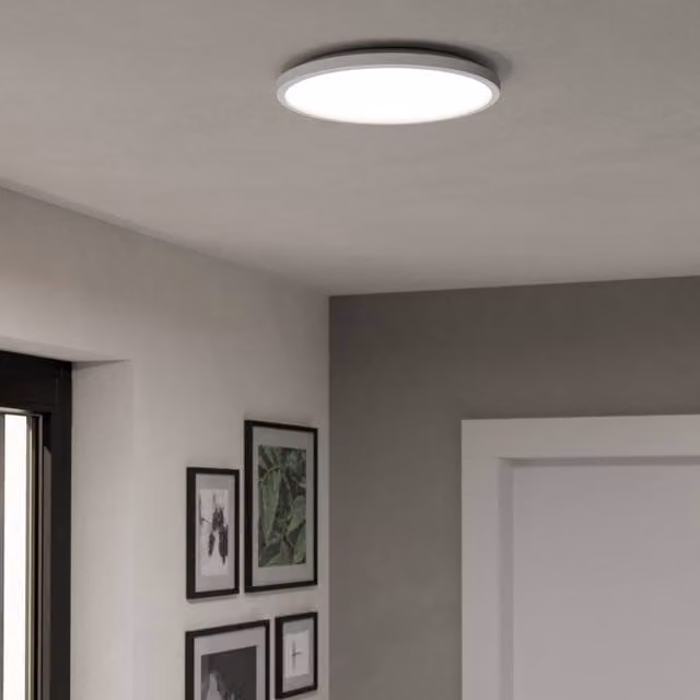 Eglo Rovito-Z White Smart Control RGBW Colour Changing LED Ceiling Light with Remote Control and Dimmer