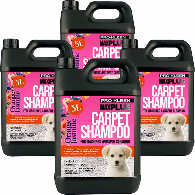 MAXPLUS Premium Carpet Shampoo for Homes with Pets, Orange Jasmine, 20kg
