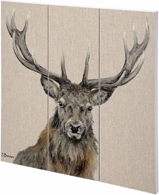 Jane Bannon Percival Wood Plaque in Brown and Beige – 1