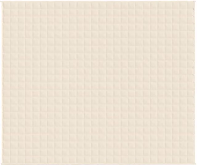 Berkfield Home Soft Weighted Blanket in Beige, W: 220 cm, D: 260 cm, 13 kg
